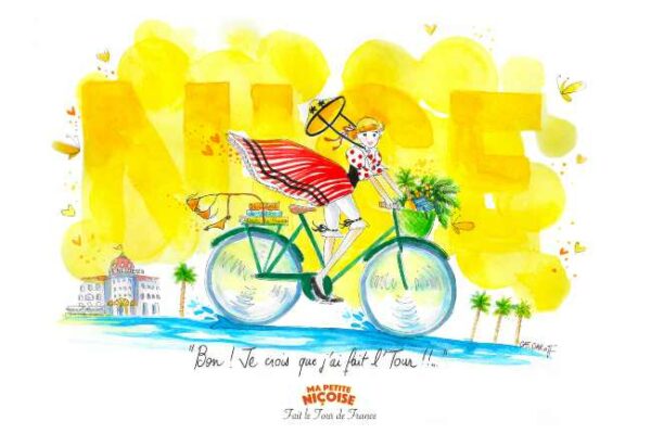 Ma petite niçoise tour de France illustratrice nice carte postale affiche